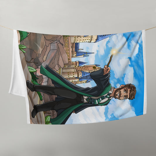 Custom Turned Wizard Portrait + Blanket