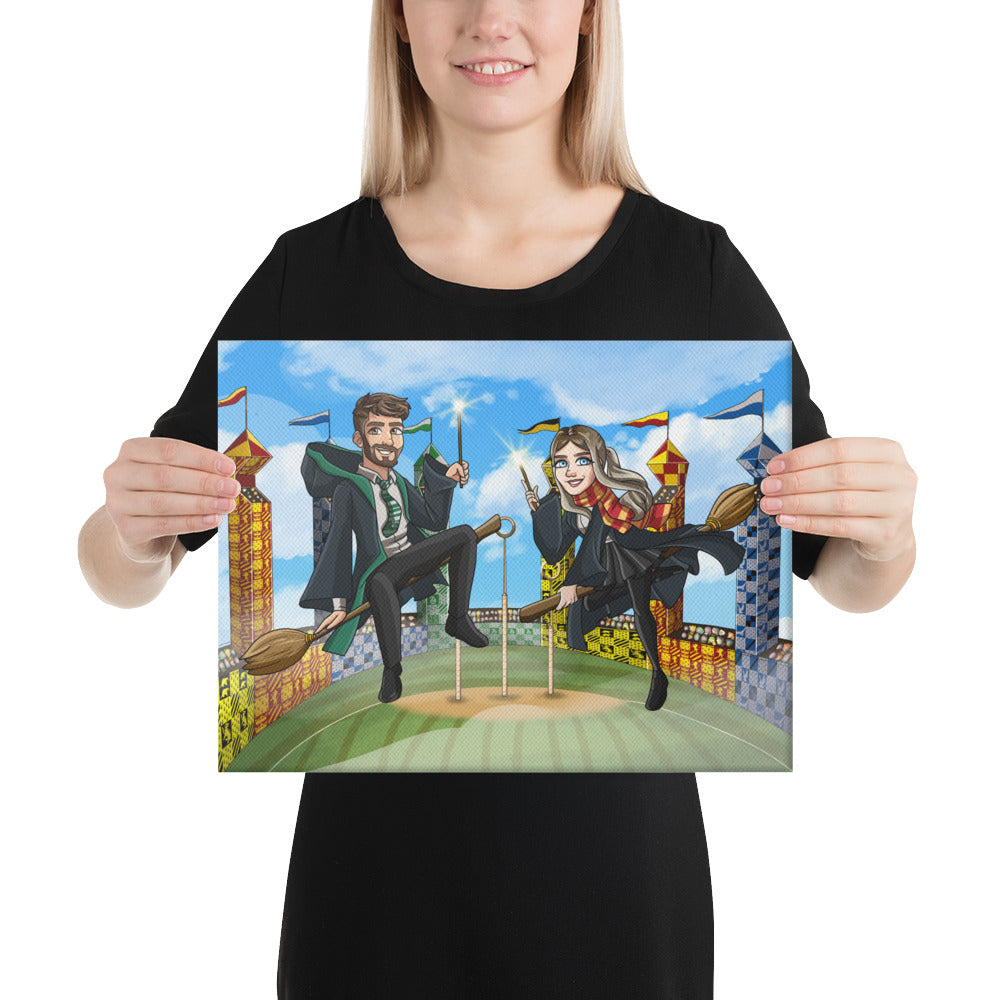 Custom Turned Wizard Portrait + Canvas